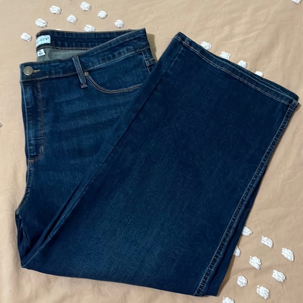 Ava & Viv Like New Size: 18W Jean Dark Wash and Wide Leg